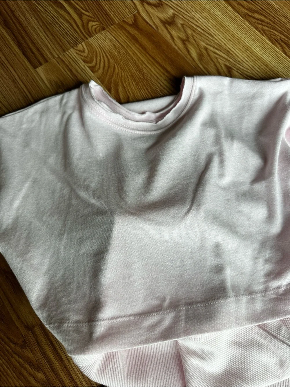 Zara Pale Pink Layered Knit Dress with Crop Top